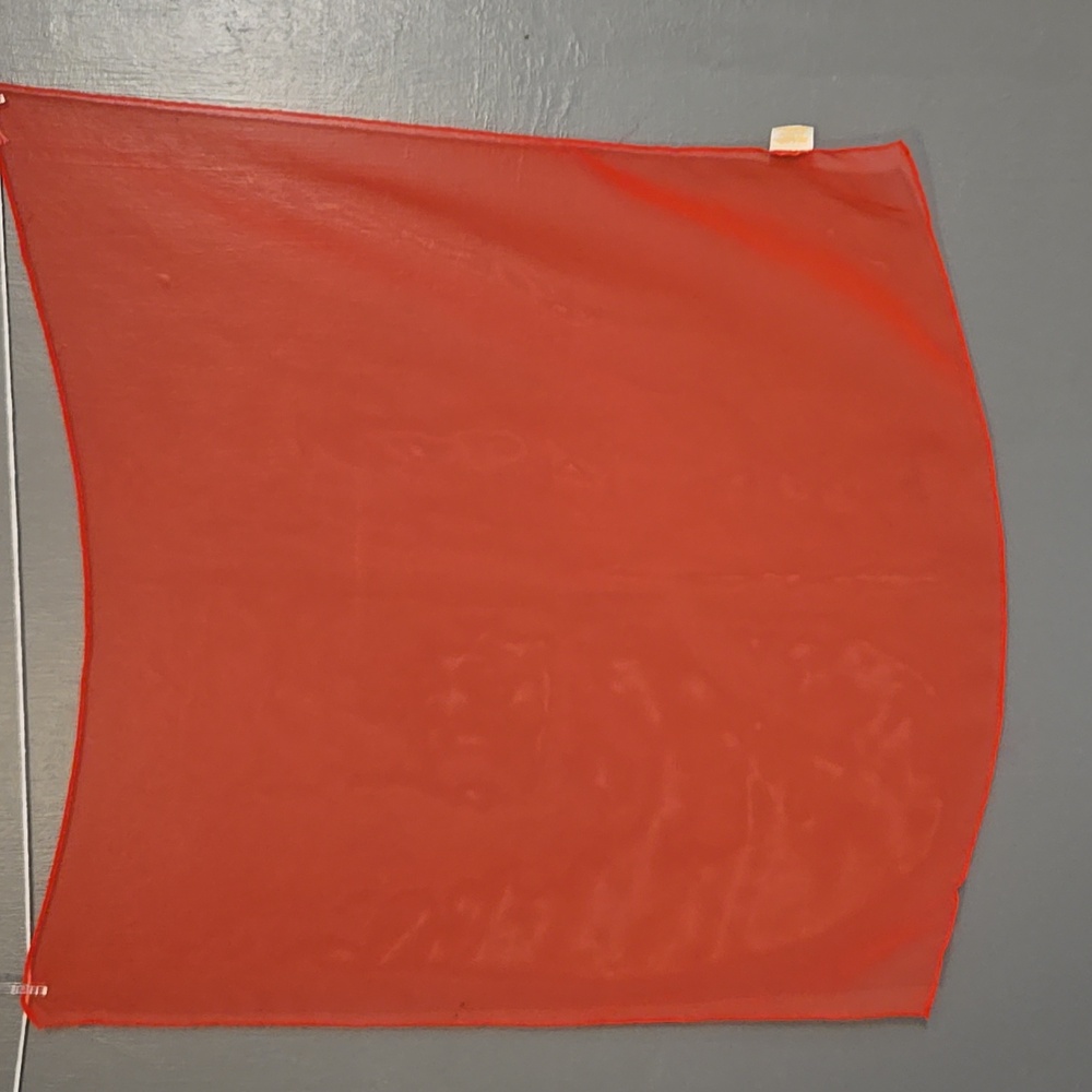 Red Mesh Square Scarf